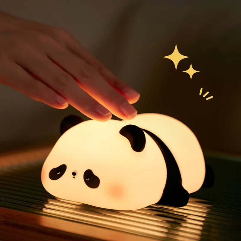 Veilleuse Panda LED Mignonne – Lampe Tactile Souple, Cadeau Idéal pour Bébé et Fille