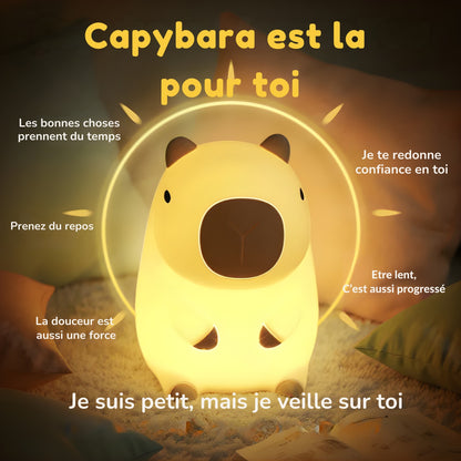 Veilleuse spongieuse Lociena® Capybara - Cadeau parfait 🎁