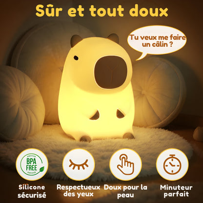 Veilleuse spongieuse Lociena® Capybara - Cadeau parfait 🎁